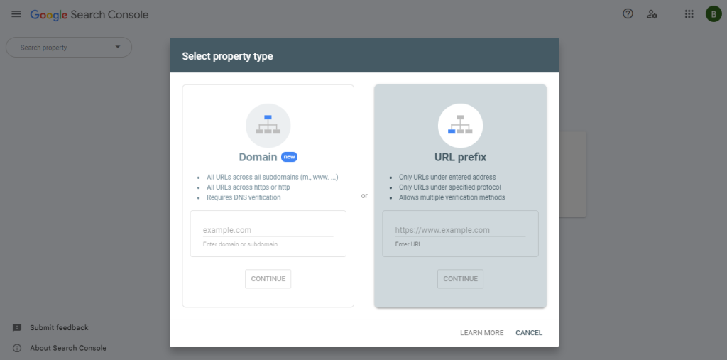 How to Set Up Google Search Console and Verify your Site Ownership? 10 URL-prefix property in Search Console
