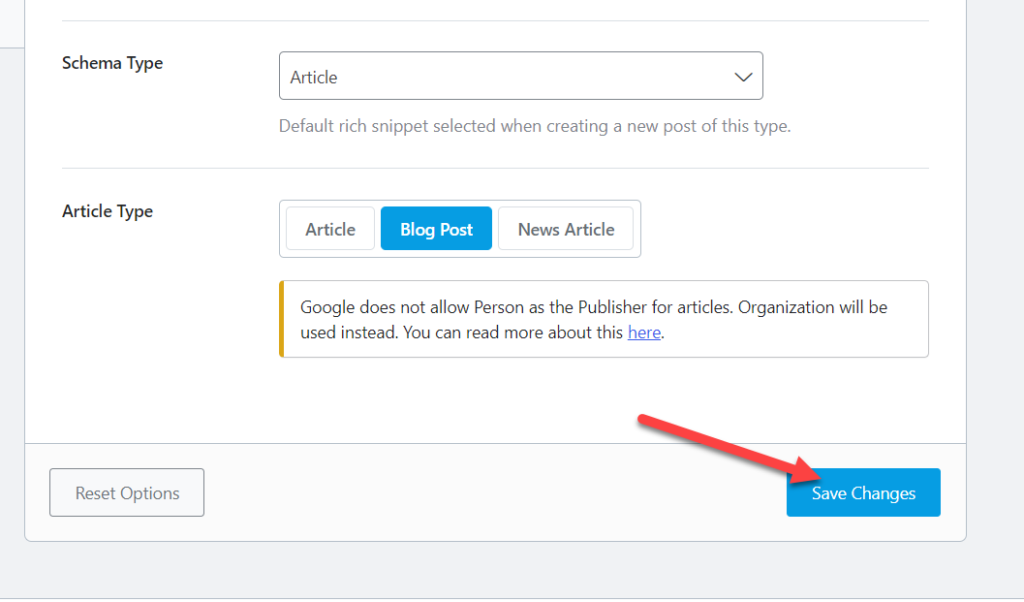 Learn How to Add Schema Markup to Your WordPress Website 21 variety of schema types in the dropdown menu