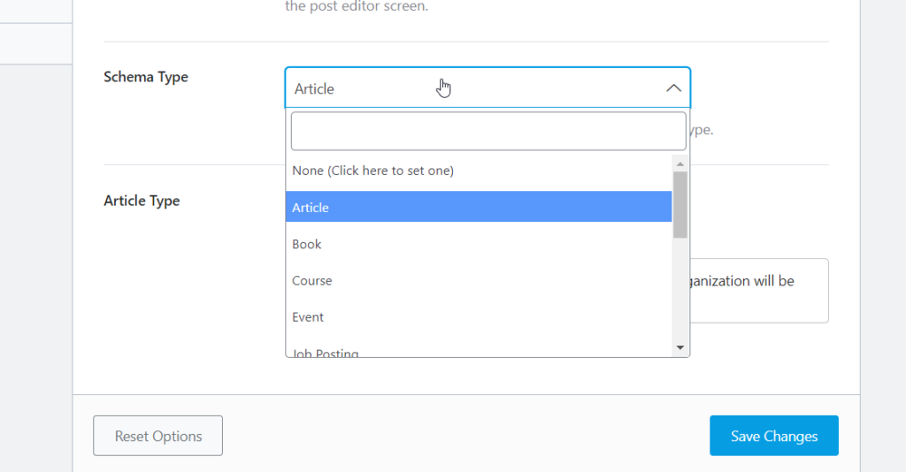 Learn How to Add Schema Markup to Your WordPress Website 20 variety of FAQ schema types in the dropdown menu