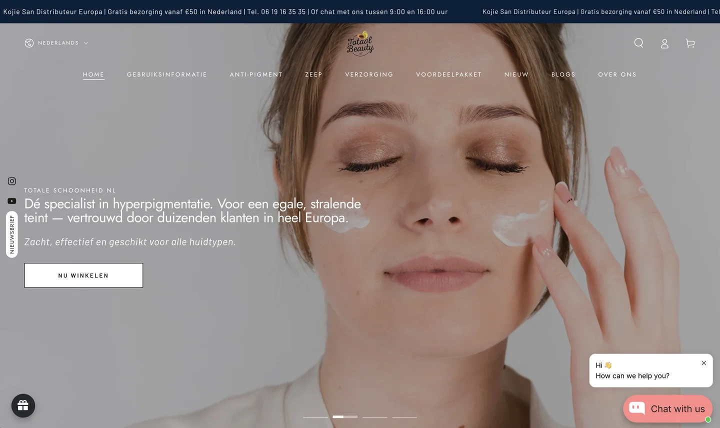 Website Design - Totaal Beauty skincare website design Totaal Beauty skincare website design